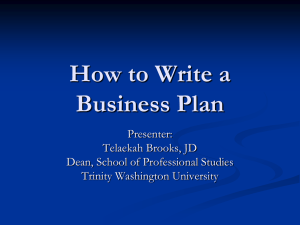 How to Write a Business Plan 12.09.10