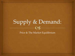 Supply & Demand: