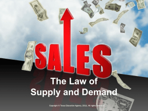 The Law of Supply and Demand