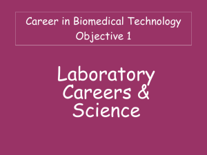 Career in Biomedical Technology Objective 1