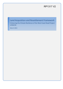 Land Acquisition and Resettlement Framework