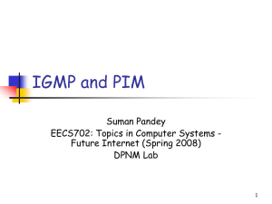 IGMP and PIM