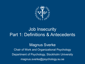Job insecurity