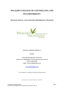 Handbook - Wealden Psychology Institute