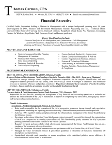 Financial Executive - optimal university