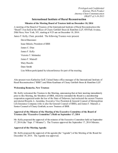 December 2014 Trustees Meeting Minutes