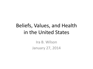 Beliefs, Values, and Health