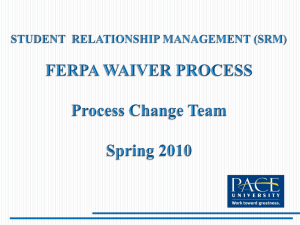 Student Relationship Management - Process Change Presentation