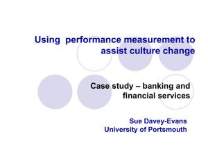 Cultural change through performance measurement
