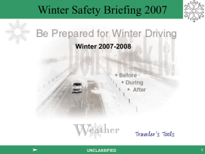 Be Prepared for Winter Driving