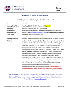 SWKK 314 110 Writing for Social Work Rsch