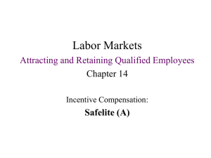 Labor Markets and Incentive Compensation