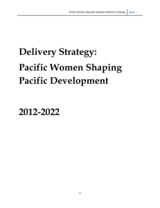 Pacific Gender Equality Initiative Delivery Strategy