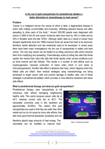 Is the use of gold nanoparticles for photothermal ablation