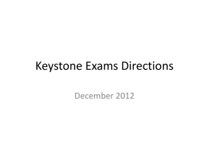 Keystone Exams Directions