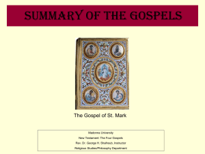 Gospel Of St Mark - The Basilica of St. Mary