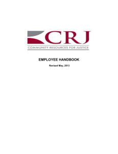 employee handbook - Community Resources for Justice