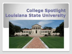 College Spotlight Louisiana State University Location