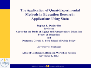 Afternoon Workshop - Association for Institutional Research in the