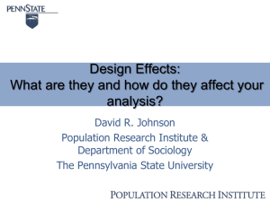 Design Effects - Population Research Institute