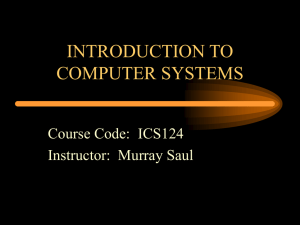 INTRODUCTION TO COMPUTER SYSTEMS