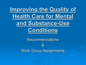 Improving the Quality of Health Care for Mental