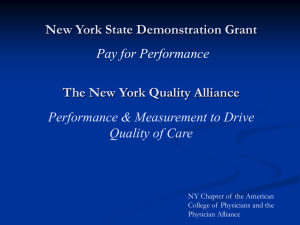 New York Quality Alliance Pay – for-Performance