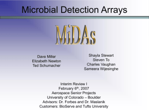 Microbial Detection Arrays - University of Colorado at Boulder