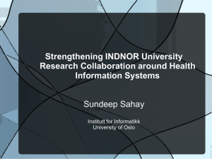 Strengthening INDNOR University Research Collaboration