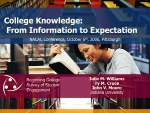 Student Experiences with Information Technology and their