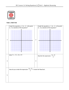 Grade 9 Integrated Math Lesson Notes Outline