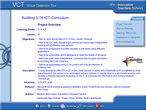 Auditing 5-14 ICT Curriculum