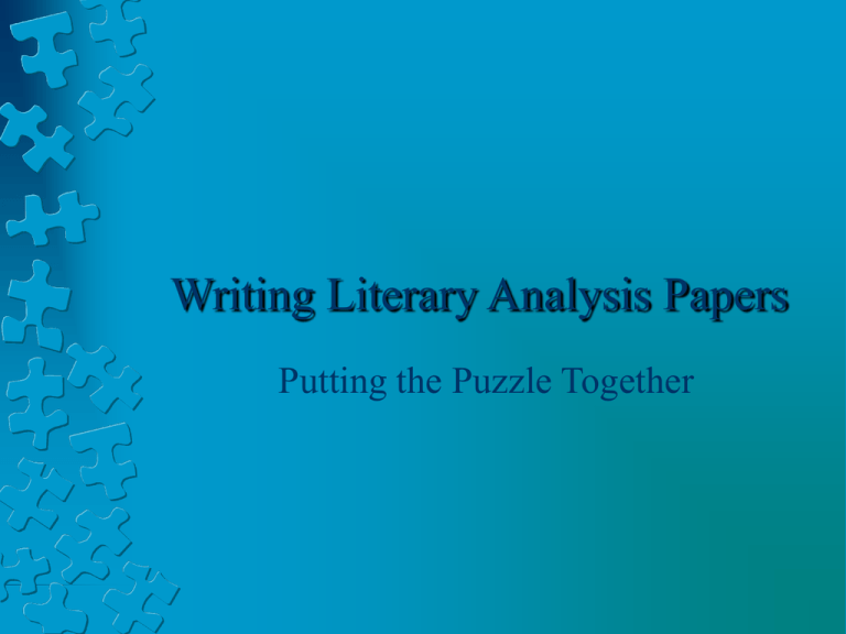 literary studies term paper