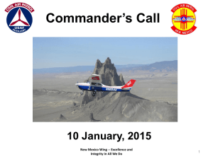 Jan 2015 Web Staff Meeting. - the New Mexico Wing Civil Air Patrol