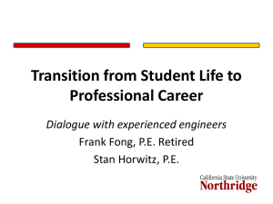 Transition from Student Life to Professional Career