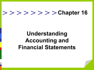 Chapter 16: Understanding Accounting and Financial Statements.