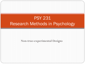 PSY 231 Research Methods in Psychology