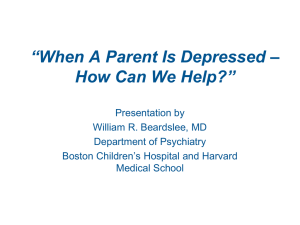 When a parent is depressed