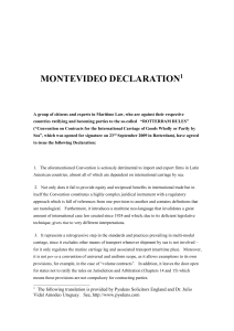 Montevideo Declaration - Comite Maritime International