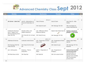Advanced Chemistry Class Sept 2012