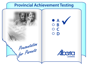 Provincial Exams – Alberta Learning PowerPoint Presentation