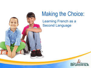 French Second Language Program Options