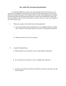 Bar Audit Questionnaire - The Columbus School of Law
