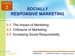 SOCIALLY RESPONSIVE MARKETING