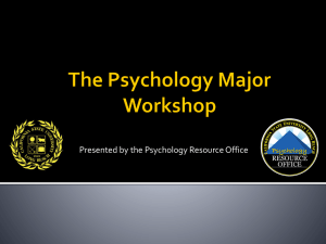 Psychology - College of Liberal Arts, CSULB