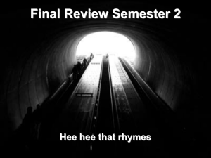Final Review Sem 2