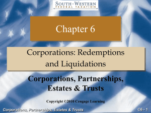 C6 - 1 Corporations, Partnerships, Estates