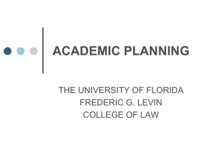 academic planning - Levin College of Law