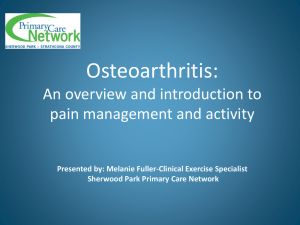 Osteoarthritis Presentation