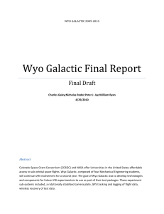 FinalReport_Wyoming - Colorado Space Grant Consortium